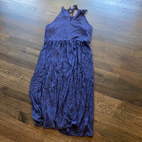 Loft Tank Dress High Neck Blue Soft M Medium EUC - Picture 7 of 7
